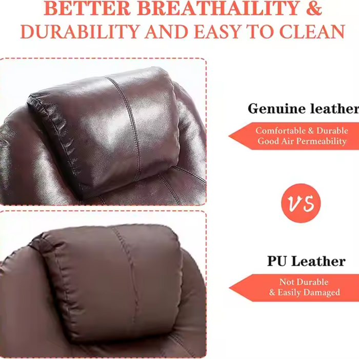 LuxLift Valor Genuine-Leather Power-Lift Recliner